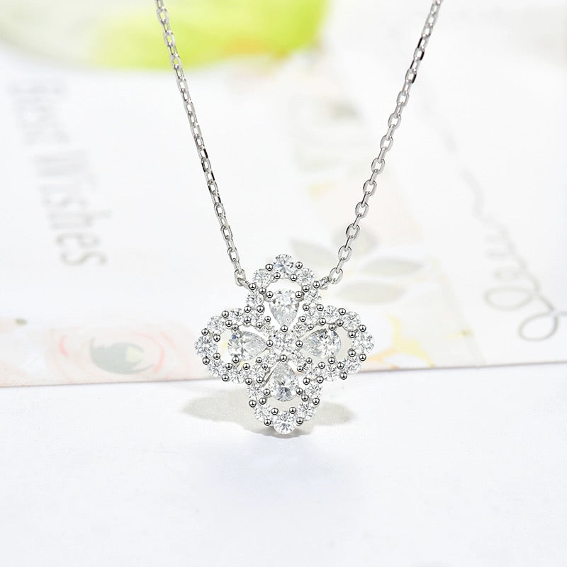 [Royal&Vicky]LOOP NECKLACE FULL MOTIF DIAMOND 16MM MULTIPLE COLORS