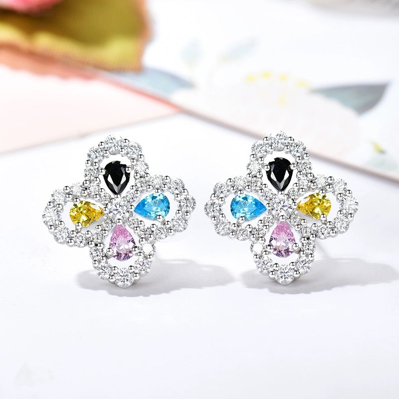 [Royal&Vicky]LOOP EARRINGS FULL MOTIF DIAMOND 16MM
