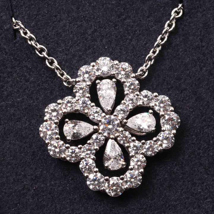[Royal&Vicky]LOOP NECKLACE FULL MOTIF DIAMOND 16MM MULTIPLE COLORS