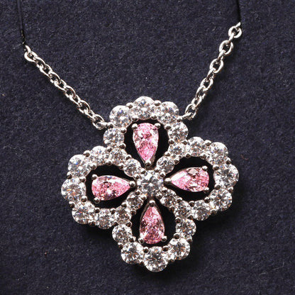 [Royal&Vicky]LOOP NECKLACE FULL MOTIF DIAMOND 16MM MULTIPLE COLORS