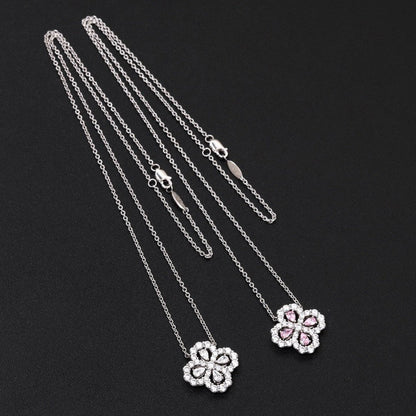 [Royal&Vicky]LOOP NECKLACE FULL MOTIF DIAMOND 16MM MULTIPLE COLORS