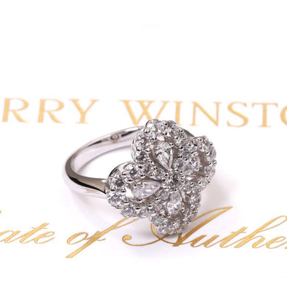 [Royal&Vicky]LOOP RING FULL MOTIF DIAMOND 16MM SILVE