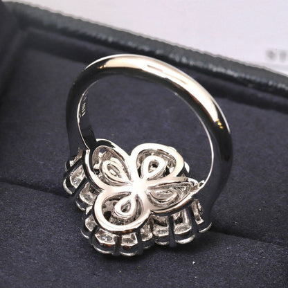 [Royal&Vicky]LOOP RING FULL MOTIF DIAMOND 16MM SILVE