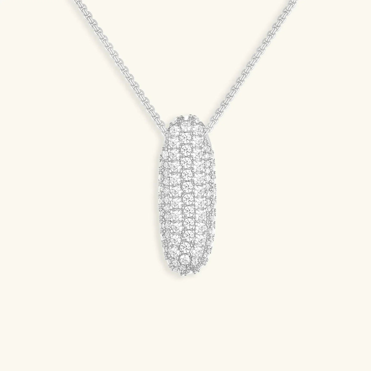 [Royal&Vicky]Bubble Initial Diamond Necklace