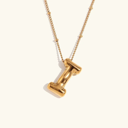 [Royal&Vicky]Balloon Gold Initial Necklace