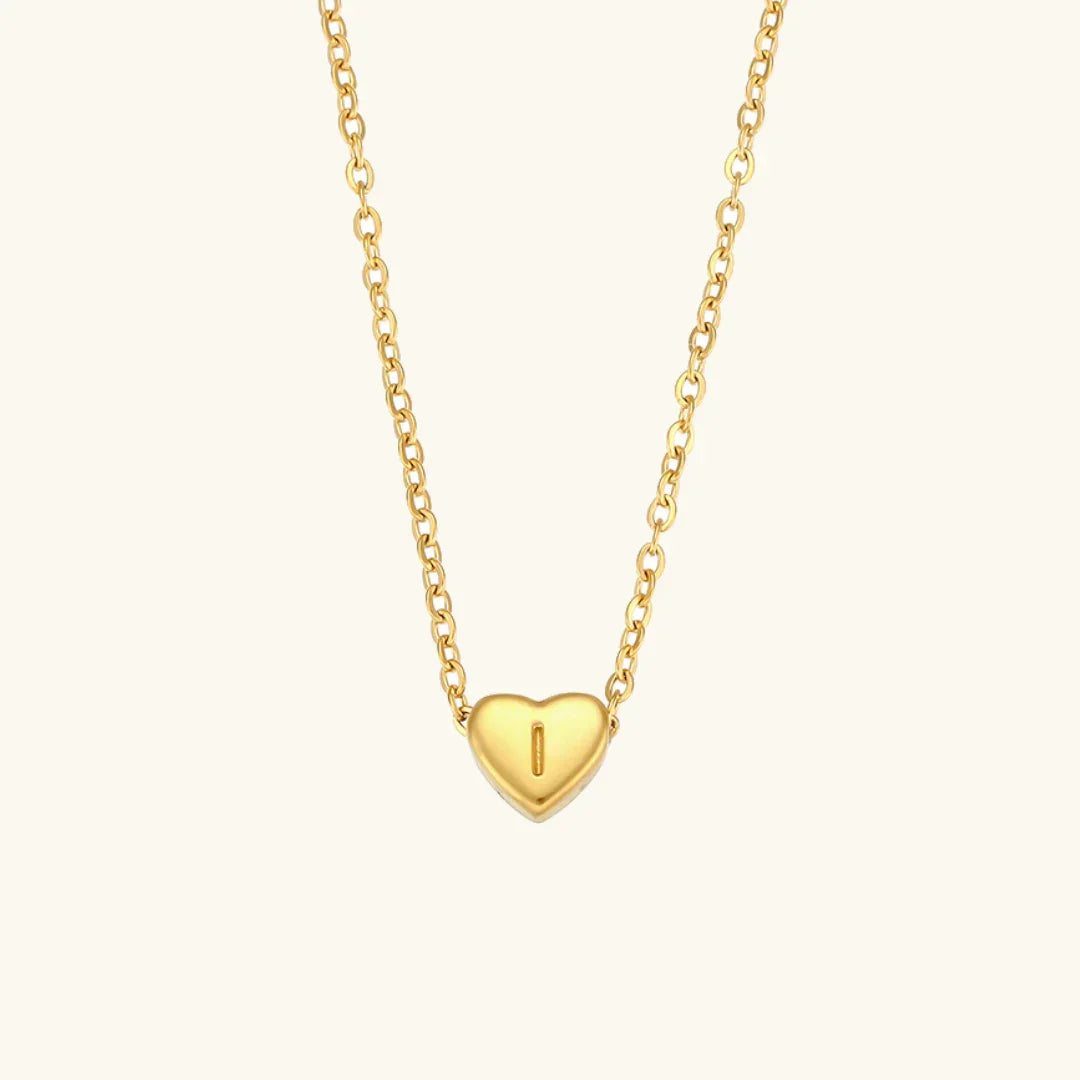 [Royal&Vicky]Heart Initial Gold Necklace