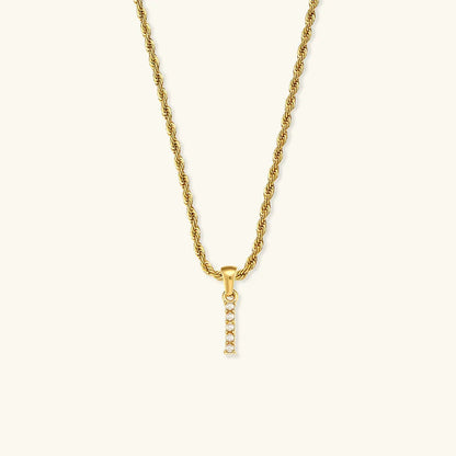 [Royal&Vicky]Elodie Initial Letter Pearl Necklace