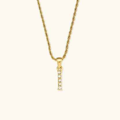 [Royal&Vicky]Maeve Letter Initial Diamond Necklace