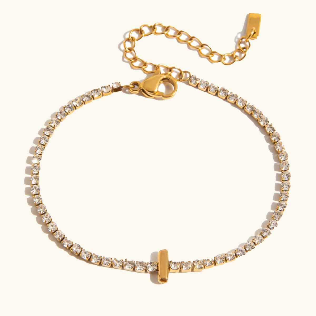 [Royal&Vicky]Avaria Bubble Letter Tennis Bracelet