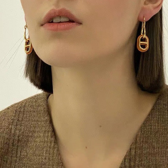 [Royal&Vicky]HM O'MAILLON GOLD EARRINGS