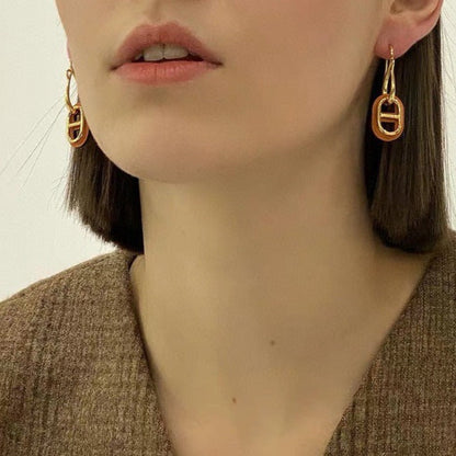 [Royal&Vicky]HM O'MAILLON GOLD EARRINGS