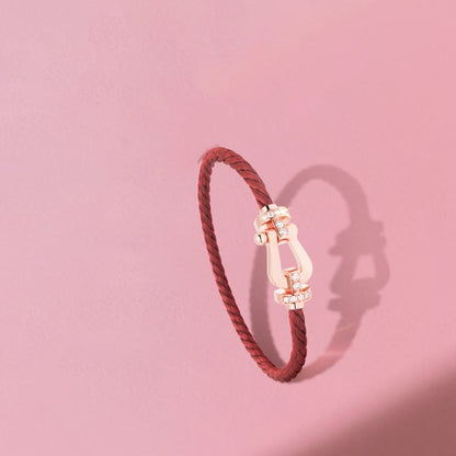 [Royal&Vicky]FORCE 10 HALF DIAMOND PINK GOLD RED CORDERI LARGE AND MEDIUM MODEL