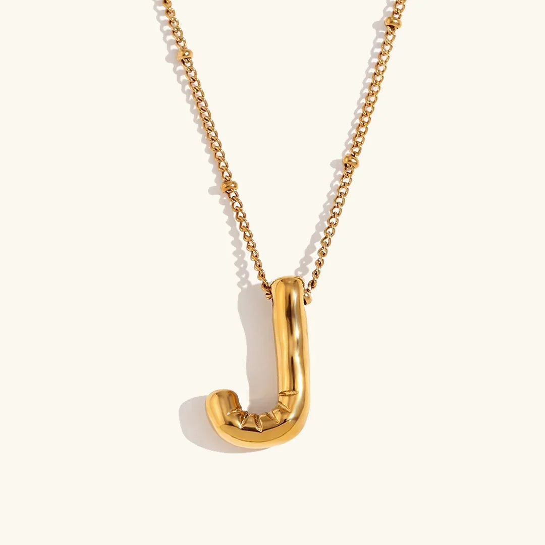 [Royal&Vicky]Balloon Gold Initial Necklace