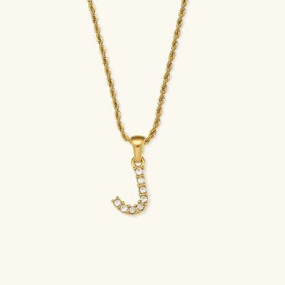 [Royal&Vicky]Maeve Letter Initial Diamond Necklace