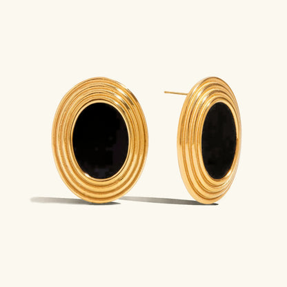 [Royal&Vicky]Ruthie Gold Enamel Earrings