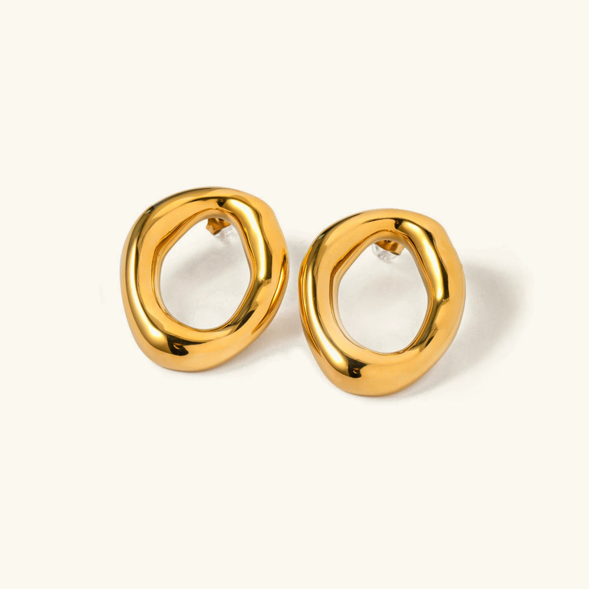 [Royal&Vicky]Raquel Open Oval Earrings