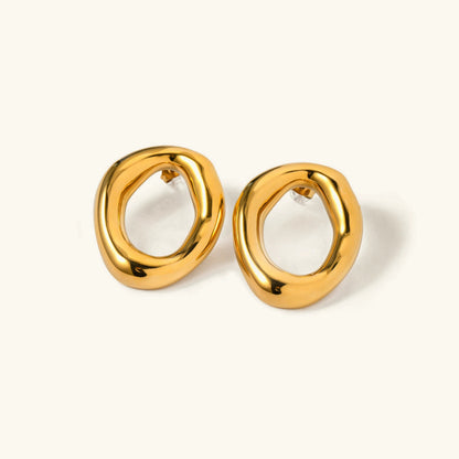 [Royal&Vicky]Raquel Open Oval Earrings