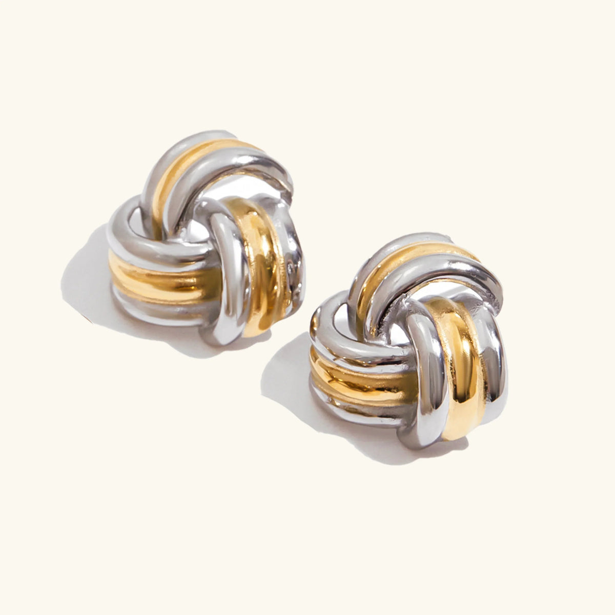 [Royal&Vicky]Avielle Chunky Gold Knot Earrings