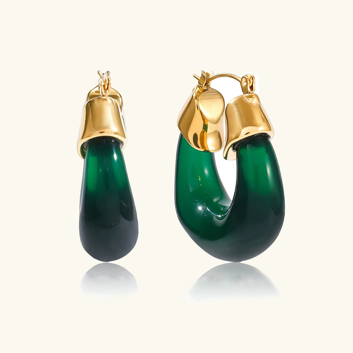 [Royal&Vicky]Leighton Chunky Enamel Hoops