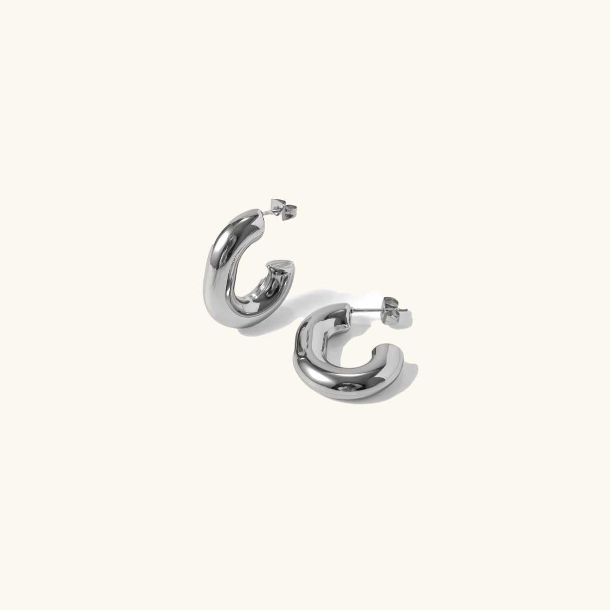 [Royal&Vicky]Alera Silver Hoops