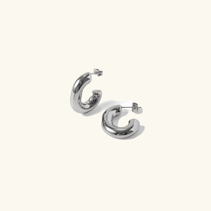 [Royal&Vicky]Alera Silver Hoops