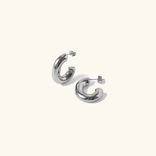 [Royal&Vicky]Alera Silver Hoops