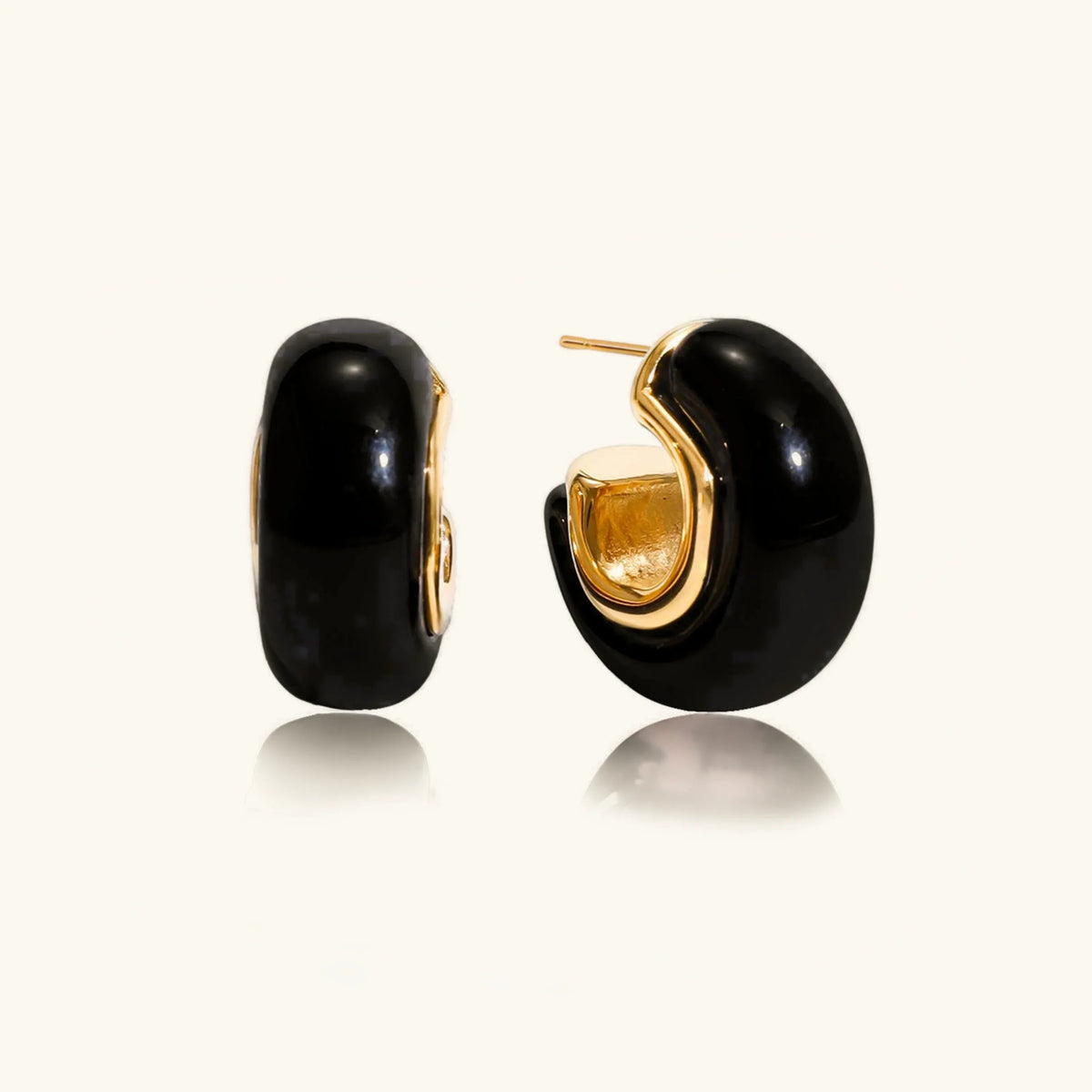 [Royal&Vicky]Lexi Chunky Enamel Hoops