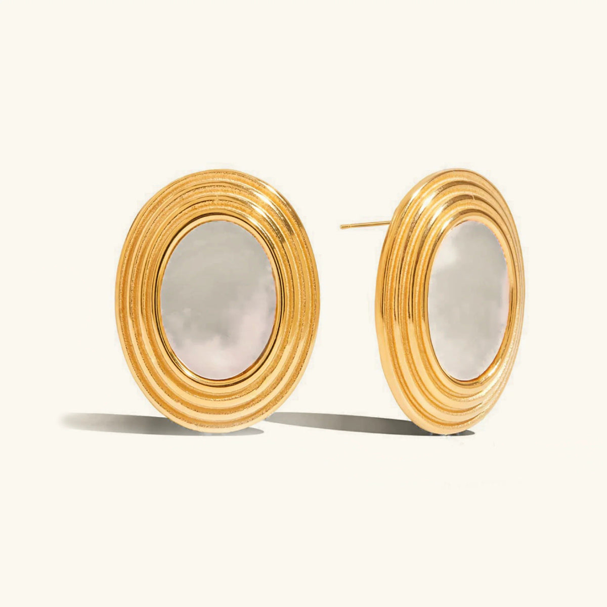 [Royal&Vicky]Ruthie Gold Enamel Earrings