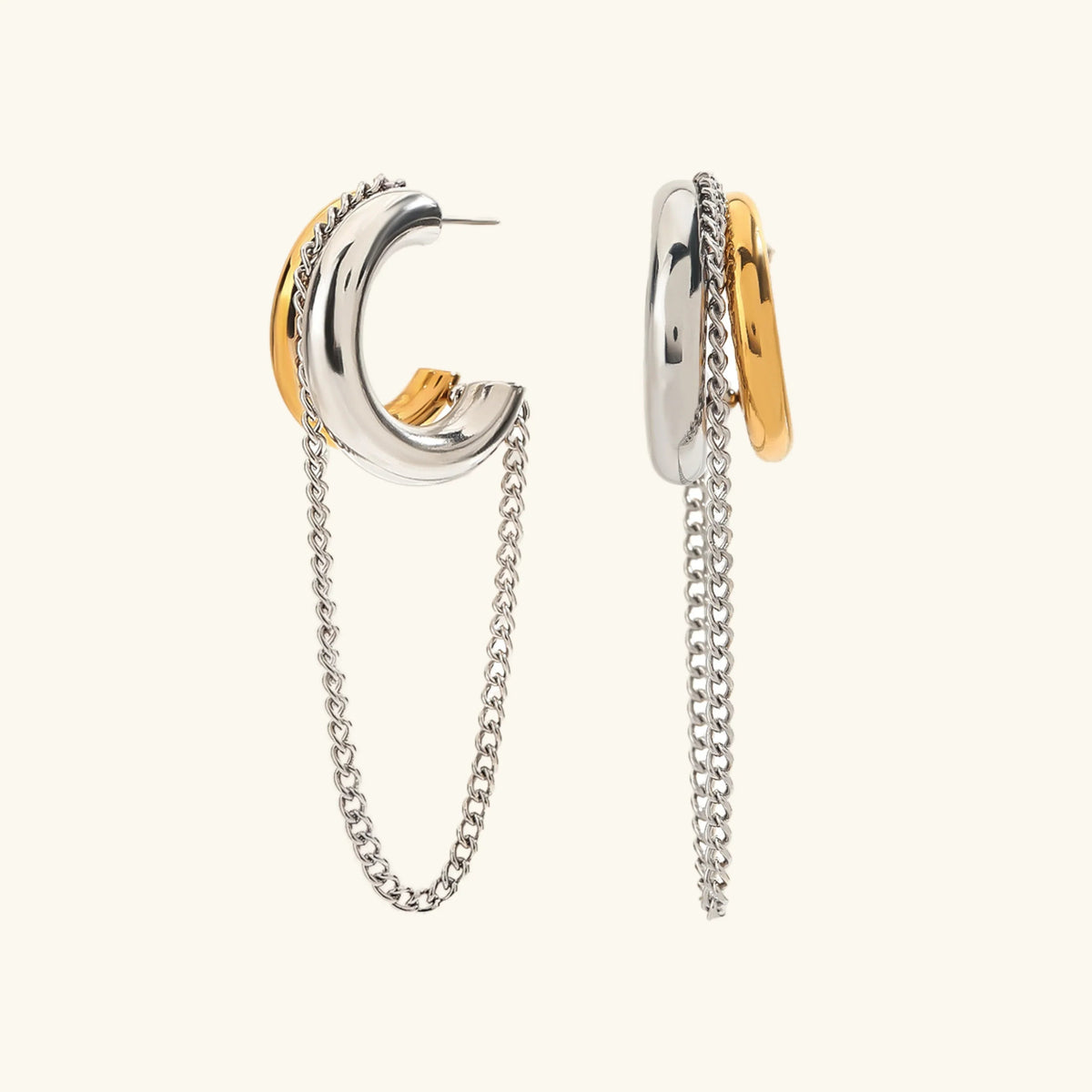 [Royal&Vicky]Galilea Link Chain Hoops