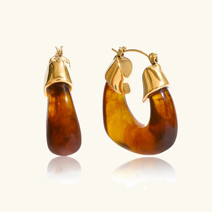 [Royal&Vicky]Leighton Chunky Enamel Hoops