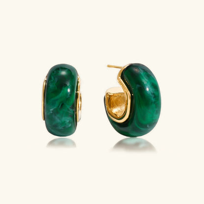[Royal&Vicky]Lexi Chunky Enamel Hoops