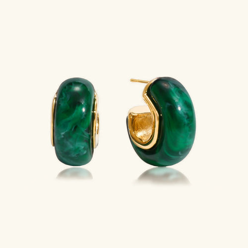 [Royal&Vicky]Lexi Chunky Enamel Hoops