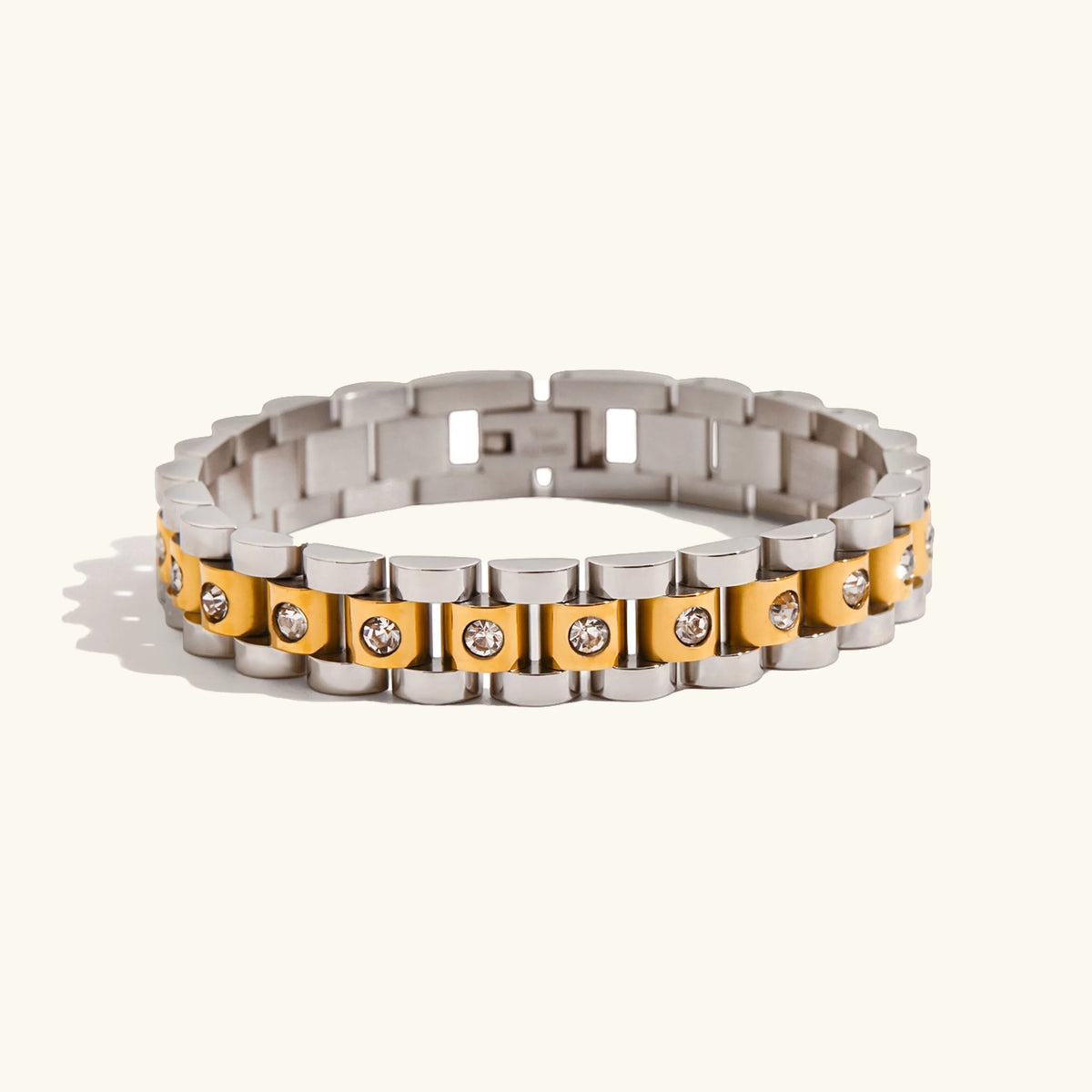 [Royal&Vicky]Gold Watchband Bracelet