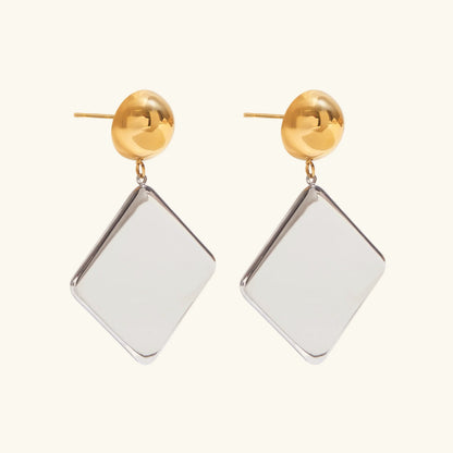 [Royal&Vicky]Kelly Geometric Drop Earrings