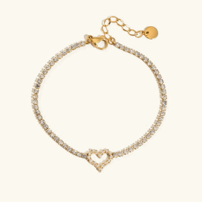 [Royal&Vicky]Patrice Diamond Heart Bracelet