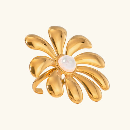 [Royal&Vicky]Bellemare Floral Gold Ring