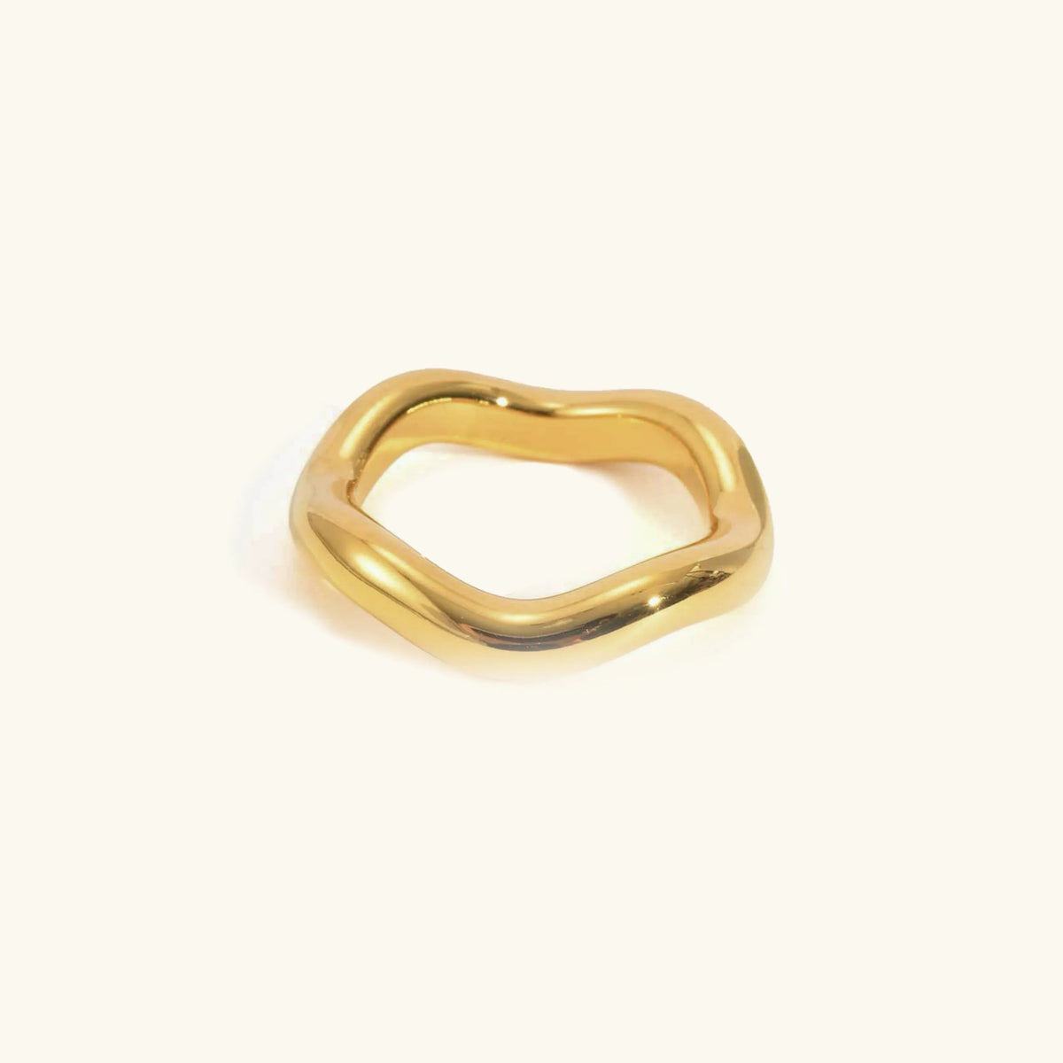 [Royal&Vicky]Lunaria Gold Wave Ring