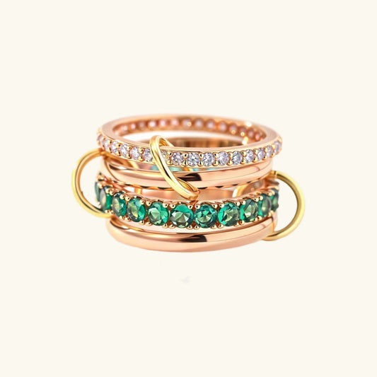 [Royal&Vicky]Imani Stacked Diamond Ring