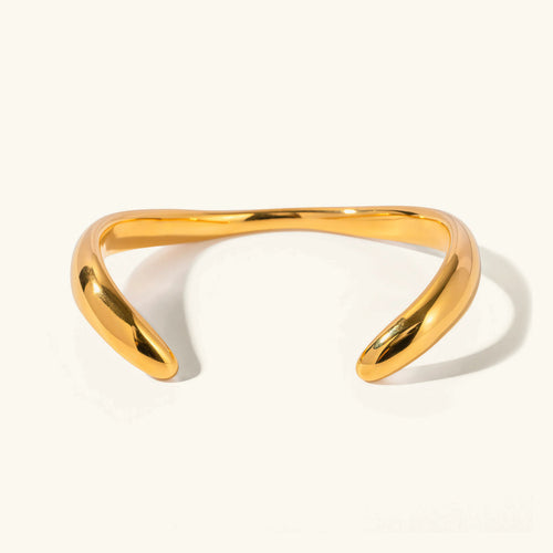 [Royal&Vicky]Audrina Contemporary Gold Bangle