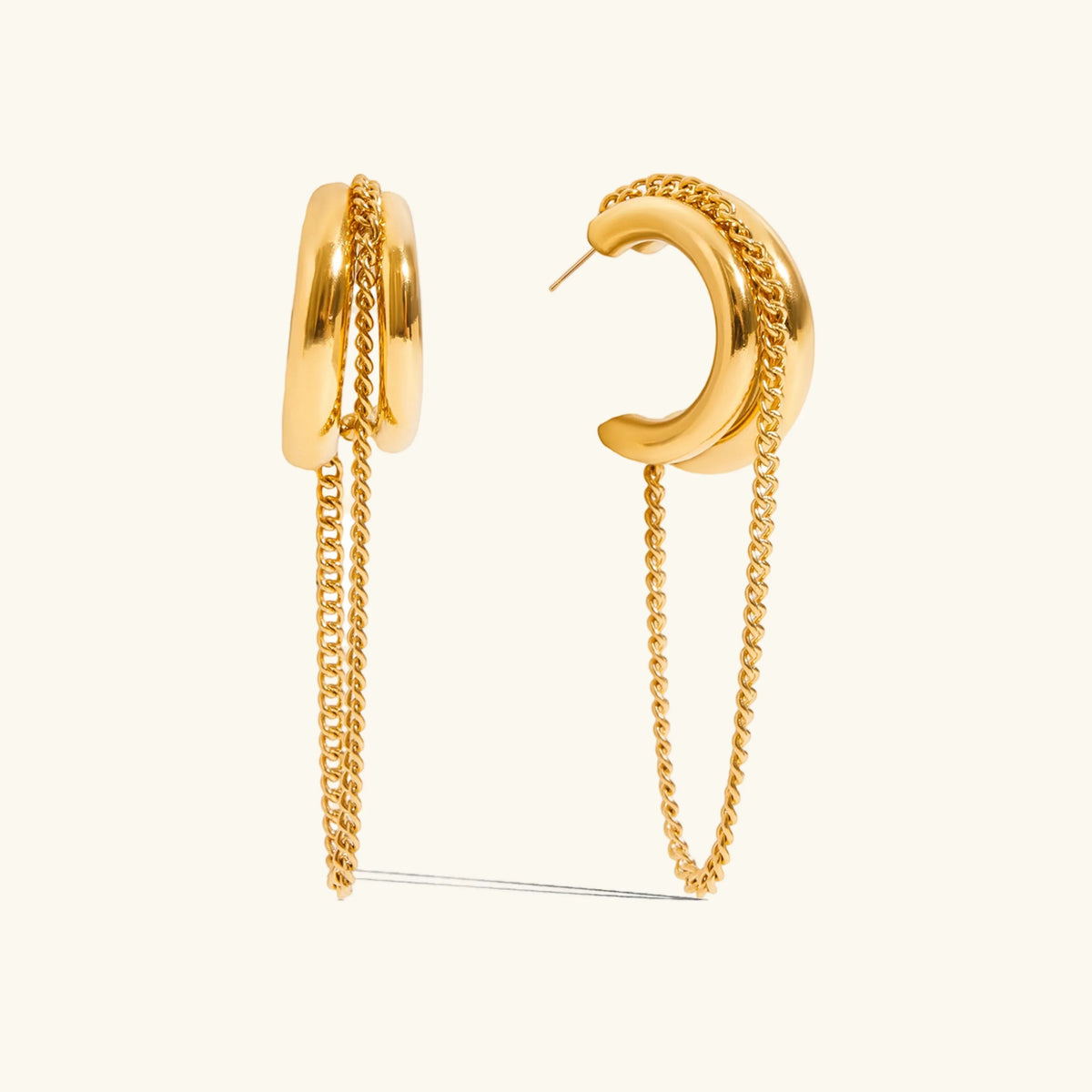 [Royal&Vicky]Galilea Link Chain Hoops