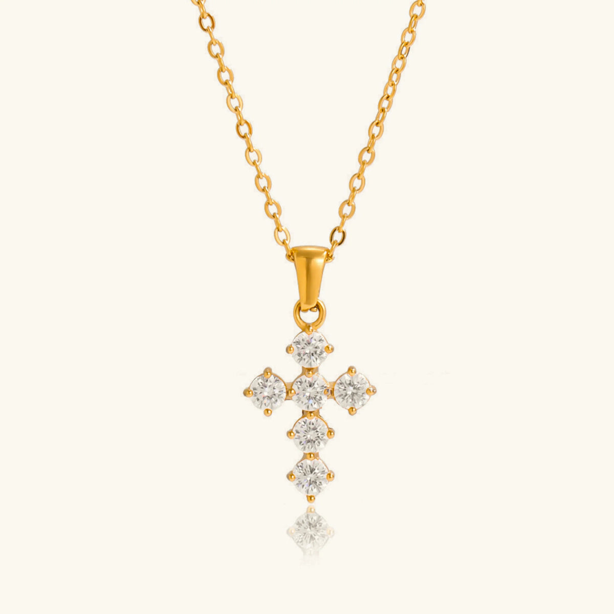 [Royal&Vicky]Wynter Diamond Cross Necklace
