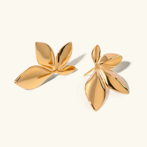[Royal&Vicky]Velle Gold Petal Earrings