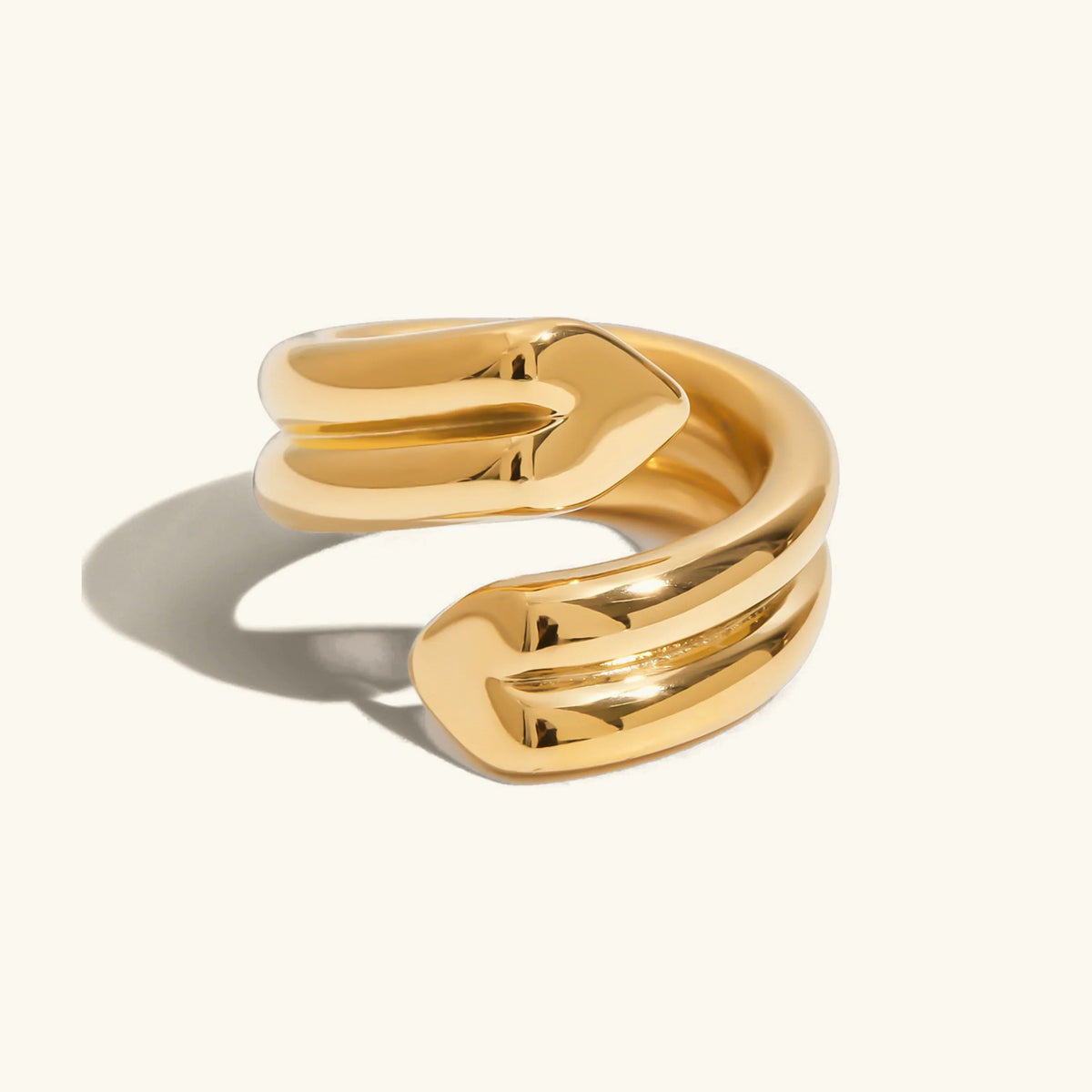 [Royal&Vicky]Tara Heart Twist Gold Ring