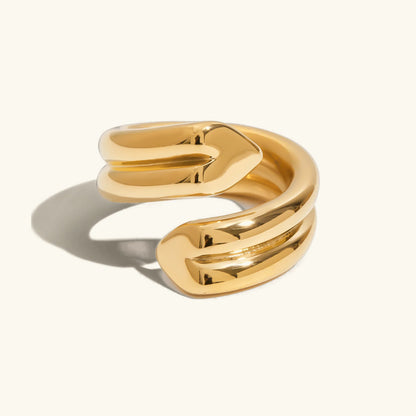 [Royal&Vicky]Tara Heart Twist Gold Ring