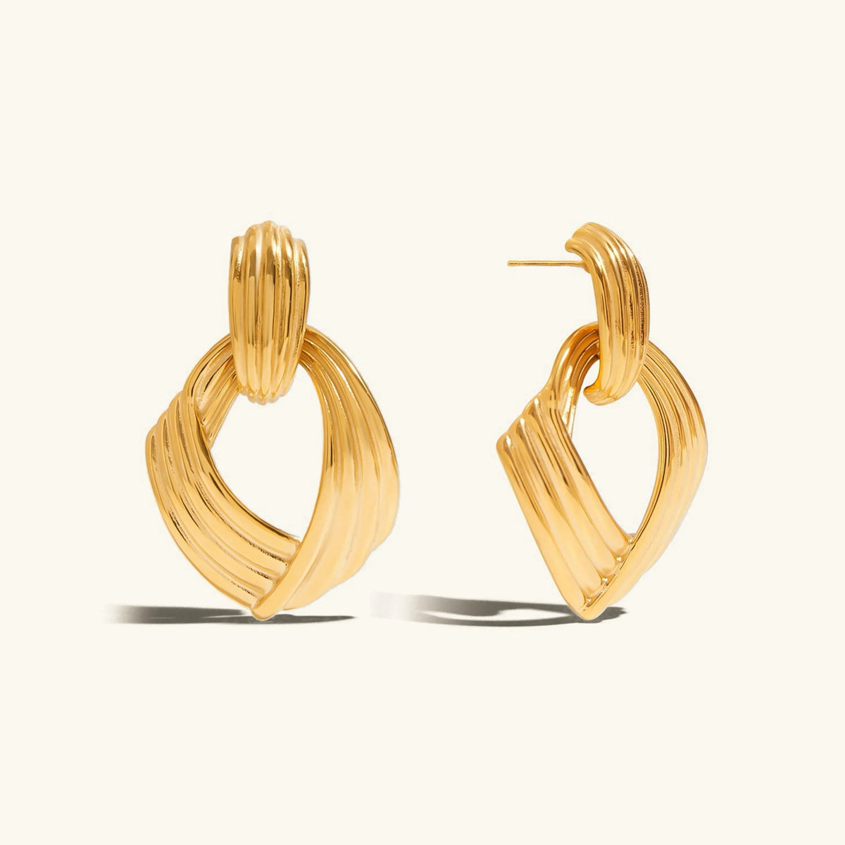 [Royal&Vicky]Selma Gold Knot Earrings