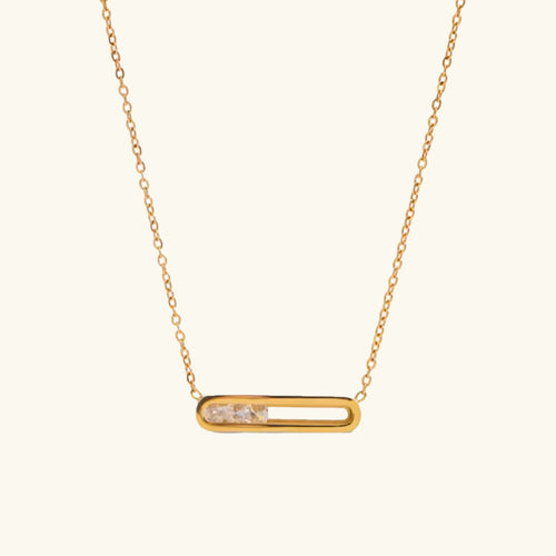 [Royal&Vicky]Abby Sculpted Gold Pendant