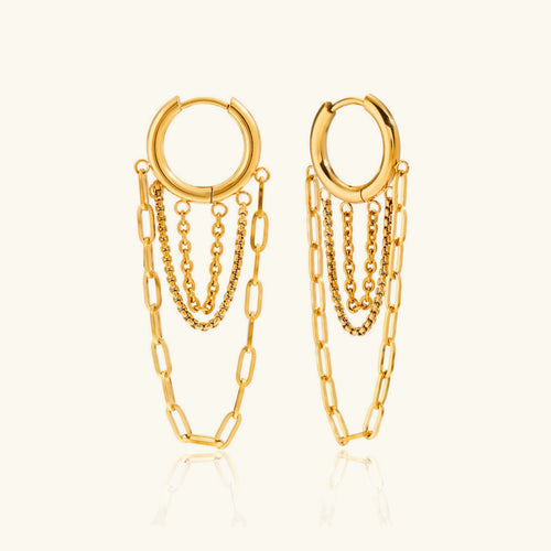 [Royal&Vicky]Alaina Link Chain Hoops