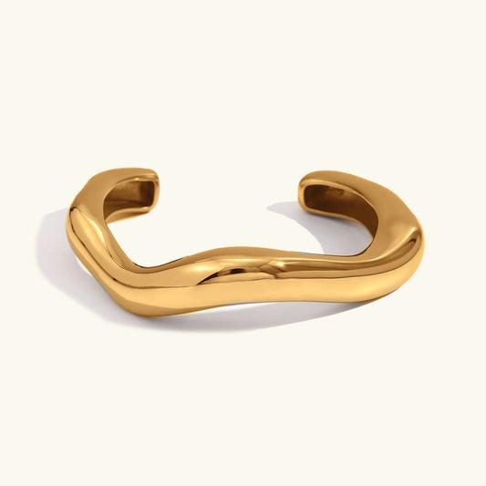 [Royal&Vicky]Zaria Asymmetrical Gold Bangle