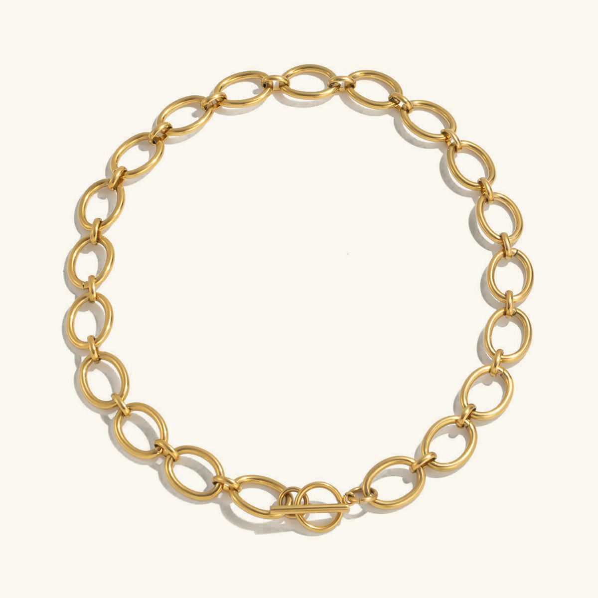 [Royal&Vicky]Cielle Chunky Gold Chain Necklace