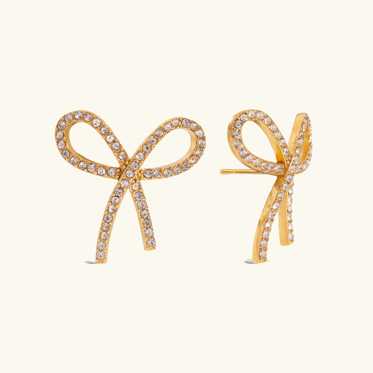 [Royal&Vicky]Dannah Diamond Bow Tie Earrings